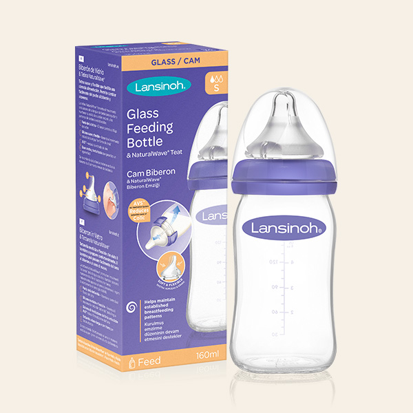 160 ml Cam Biberon & NaturalWave® Biberon Emziği